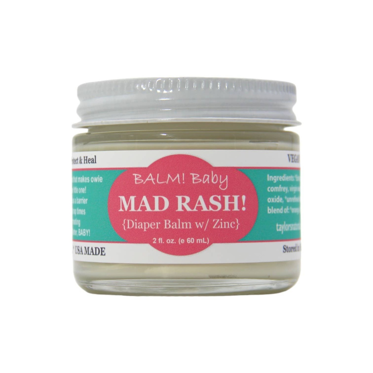 Taylor's Naturals BALM! Baby - Mad Rash Diaper Rash Cream w/zinc organic ingredient
this herb-infused - image 4