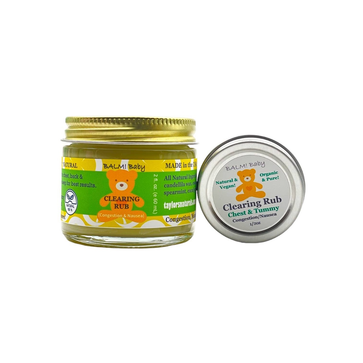 Taylor's Naturals BALM! Baby - Natural Chest Vapor Rub ("Clearing Rub" with Eucalyptus) organic extra virgin olive oil - image 6