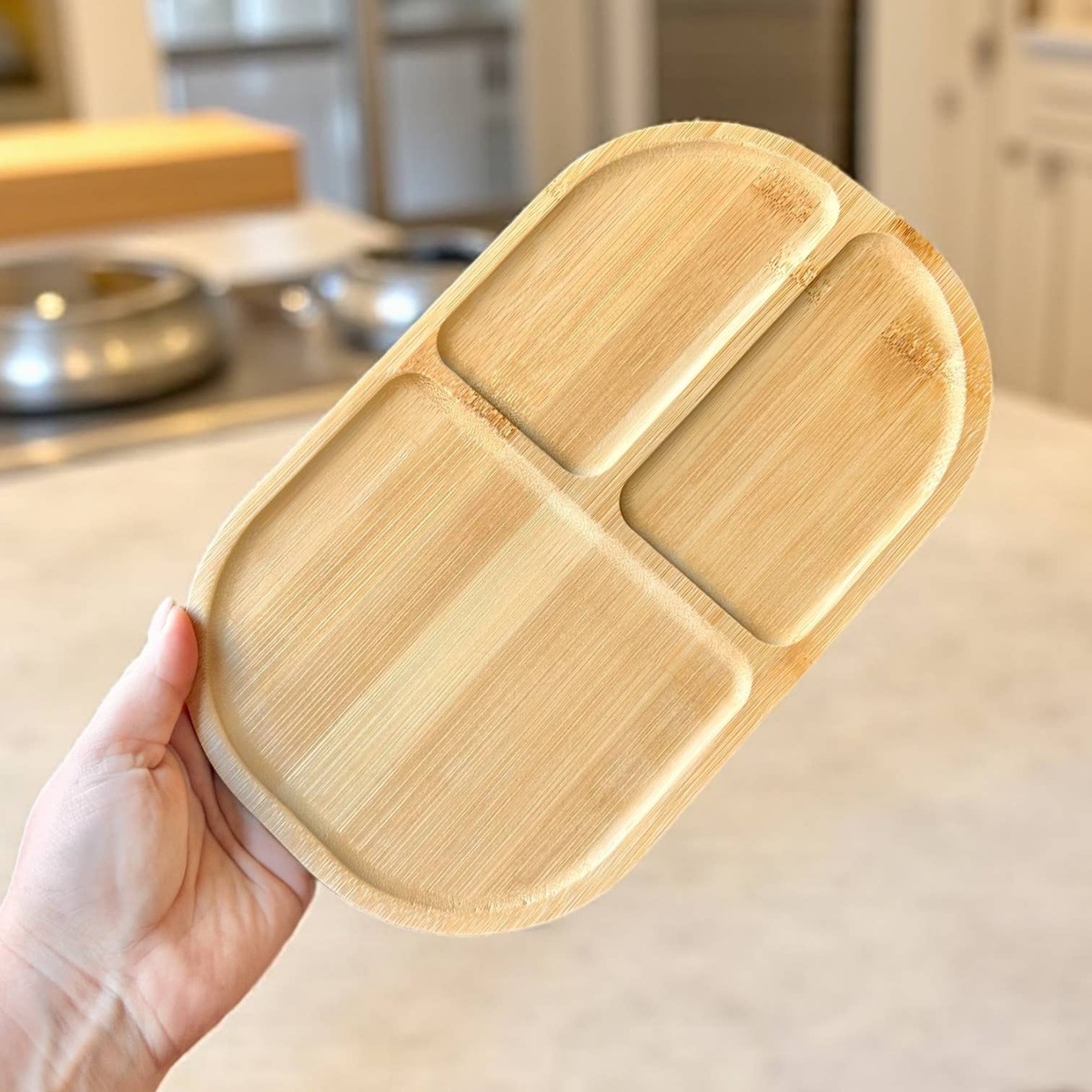 Bamboo Switch - Bamboo Compartment Plate solid bamboo - image 2