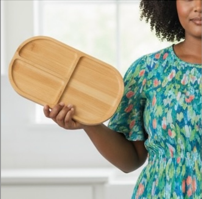 Bamboo Switch - Bamboo Compartment Plate solid bamboo - image 4