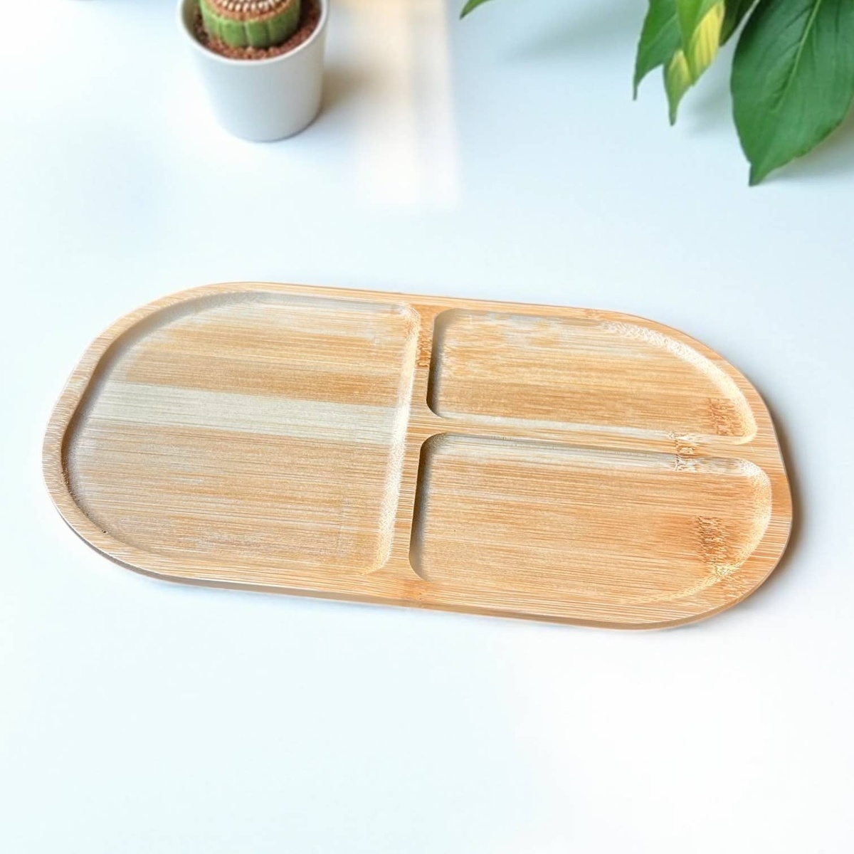 Bamboo Switch - Bamboo Compartment Plate solid bamboo - image 6