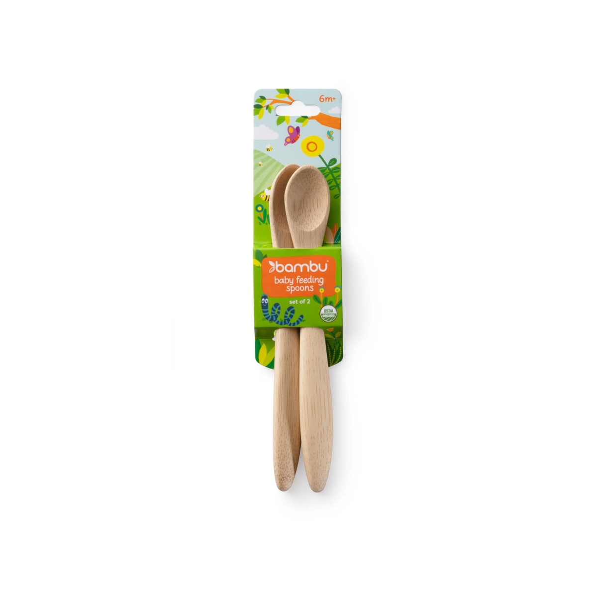 Bambu® - Organic Bamboo Baby's Feeding Spoons usda certified organic bamboo