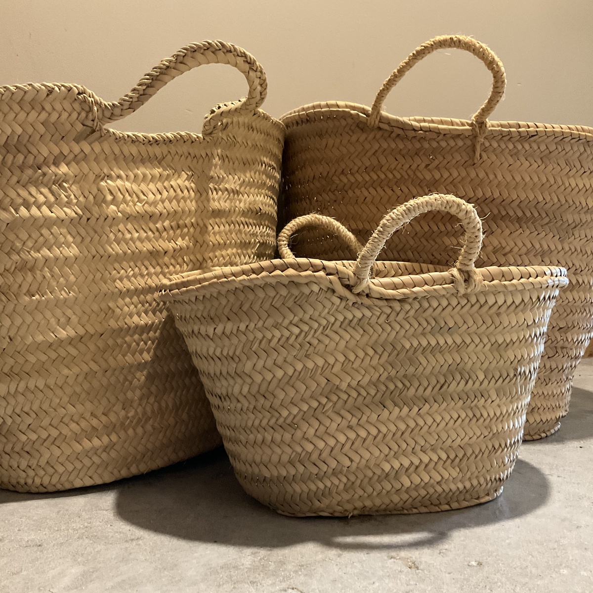 French Palm Leaf Market Bag -- French Palm Leaf Market Bag palm leaves - image 2