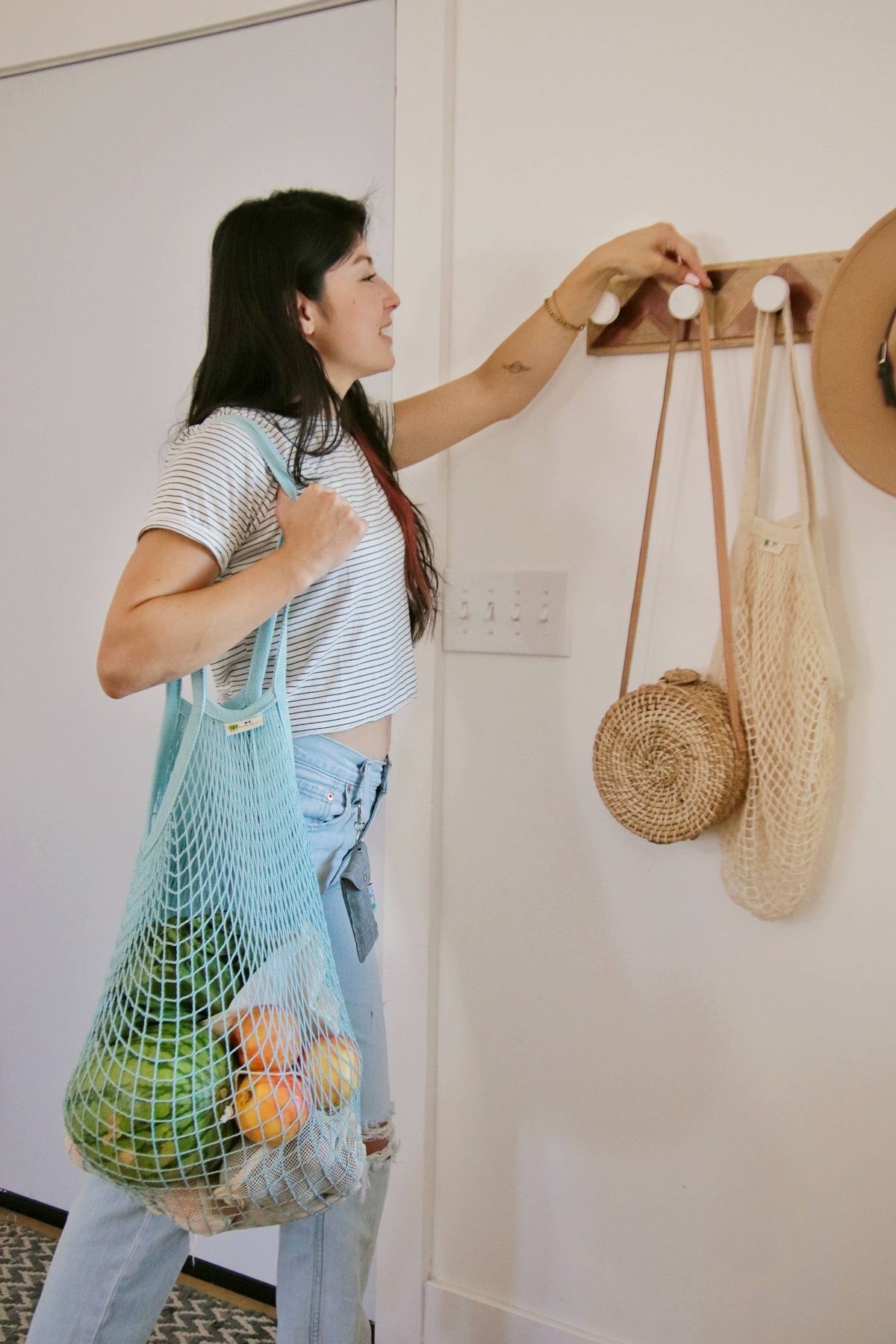 Me Mother Earth - The "One Tripper" HUGE Mesh Market Bag | Zero Waste cotton