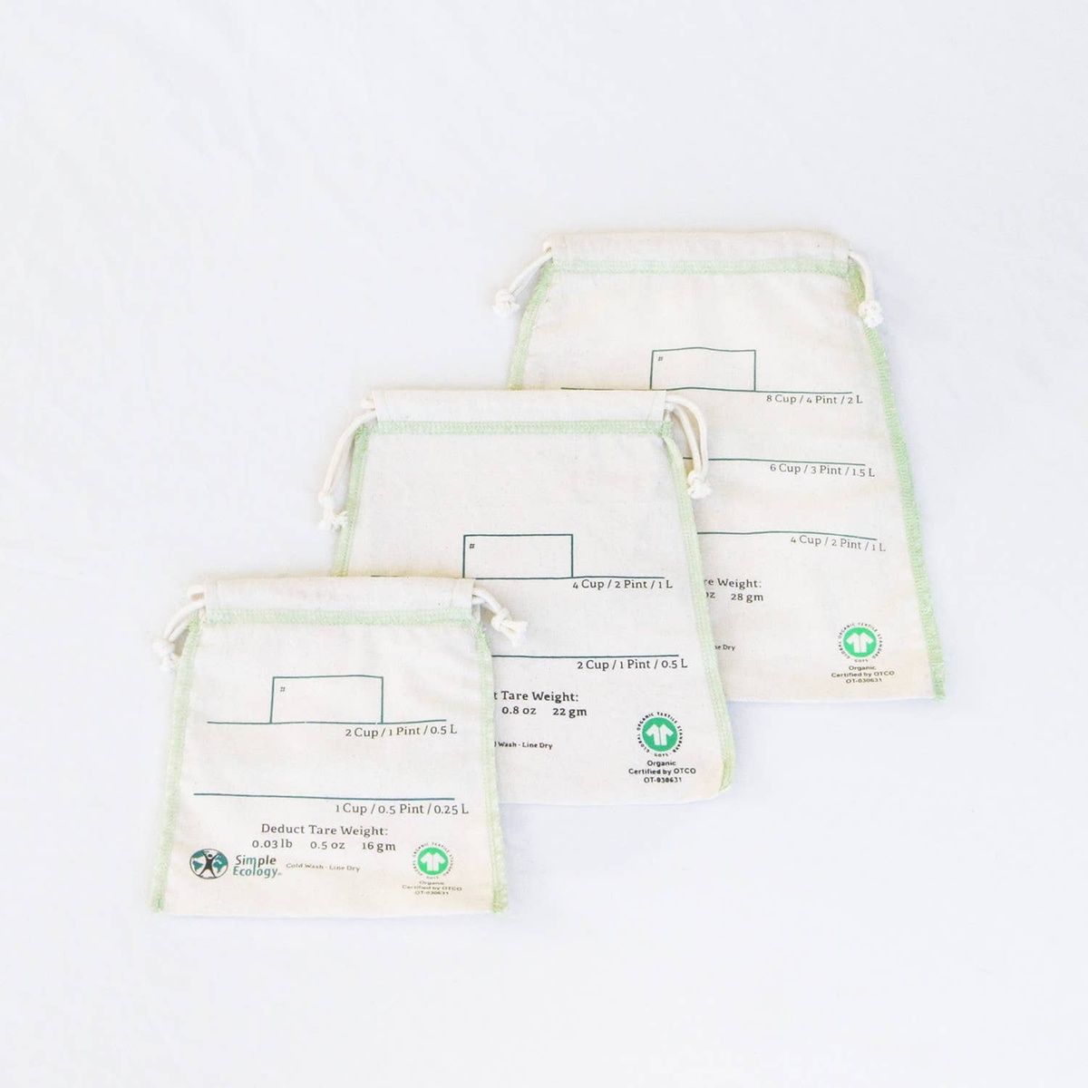 Simple Ecology – Organic Cotton Bulk Bin Bags (Set of 3) 753182636337 Simple Ecology - Organic Cotton Bulk Bin Bags (Set of 3) gots-certified organic cotton fabric - image 4