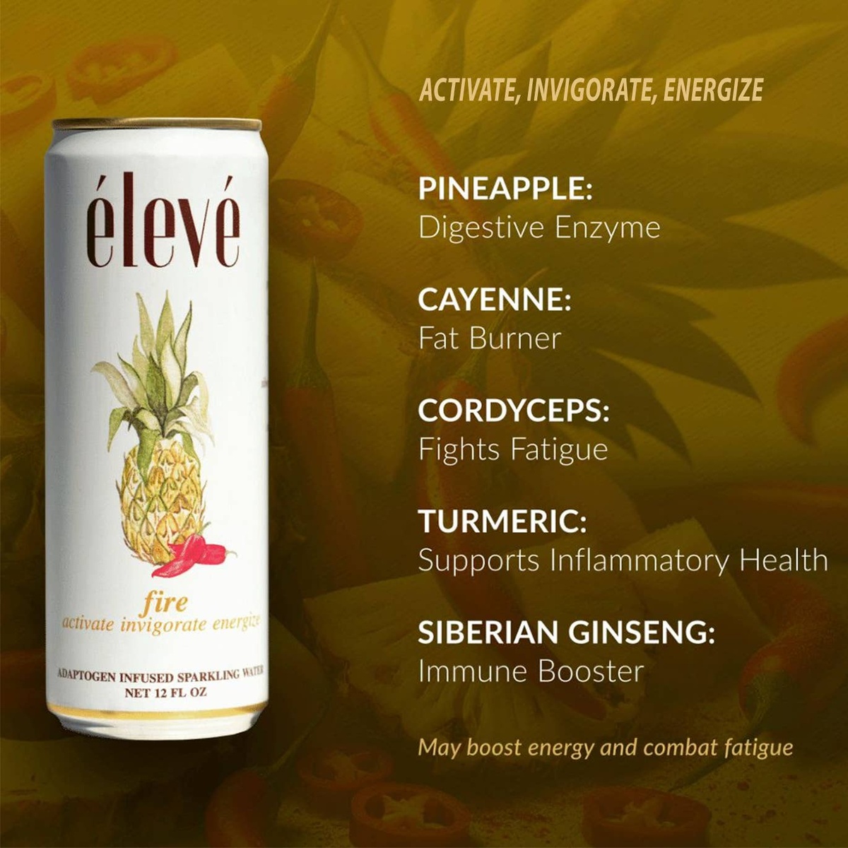 élevé - Adaptogen Infused Sparkling Water, Fire - image 2