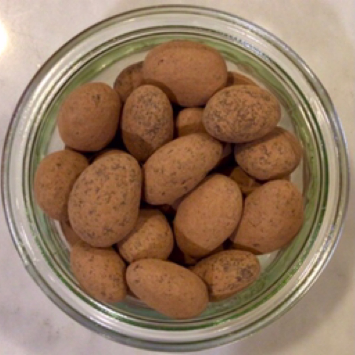 Essential Organics Almonds, Dark Chocolate Covered, Cinnamon Dusted gluten-free