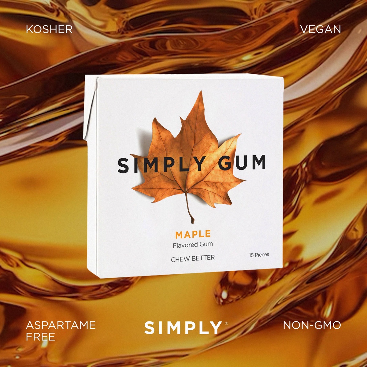Simply Gum - Fall and Holiday Flavors (per pack) organic cane sugar