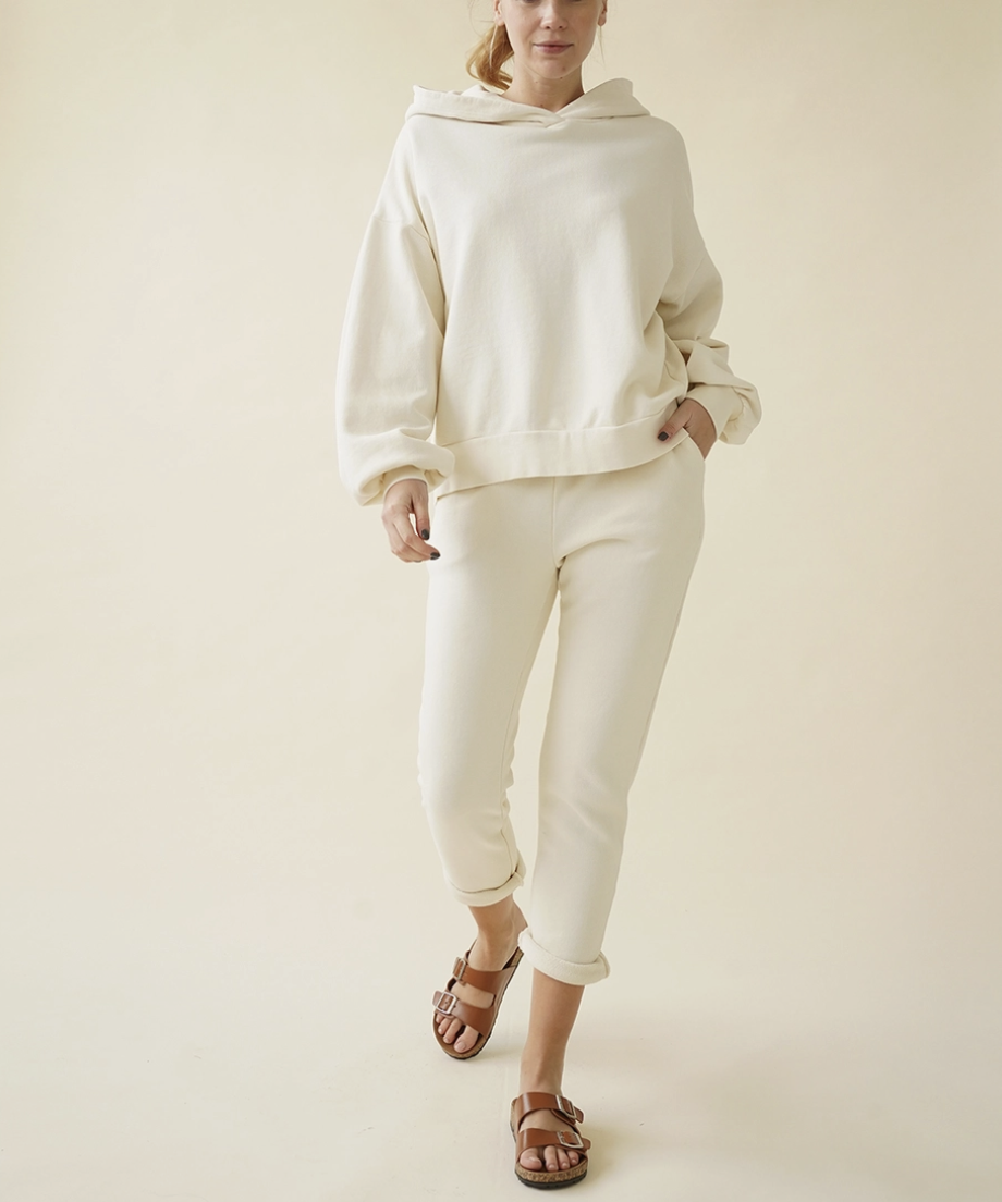 Fabina - Undyed Organic Cotton Hoodie and Jogger Set******