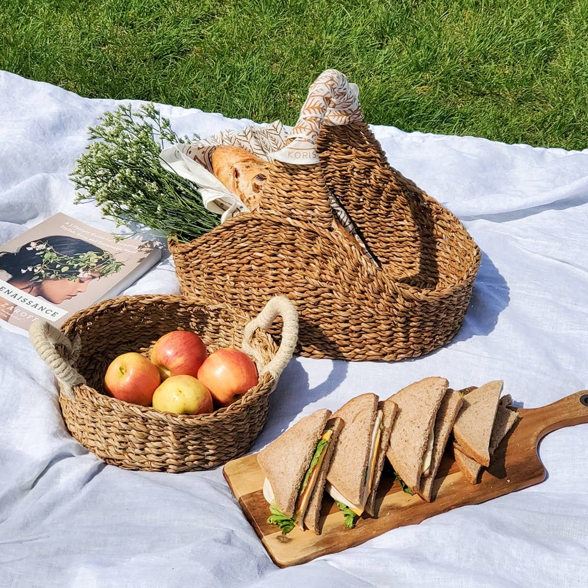 KORISSA – Handwoven Wicker Storage Basket • Savar Picnic Basket CBBSKWSPB Korissa - Handwoven Wicker Storage Basket • Savar Picnic Basket - image 5
