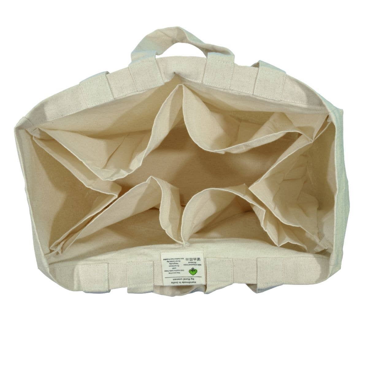Pure Mitti - Multi-Pocket Cotton Grocery Tote plastic-free - image 6