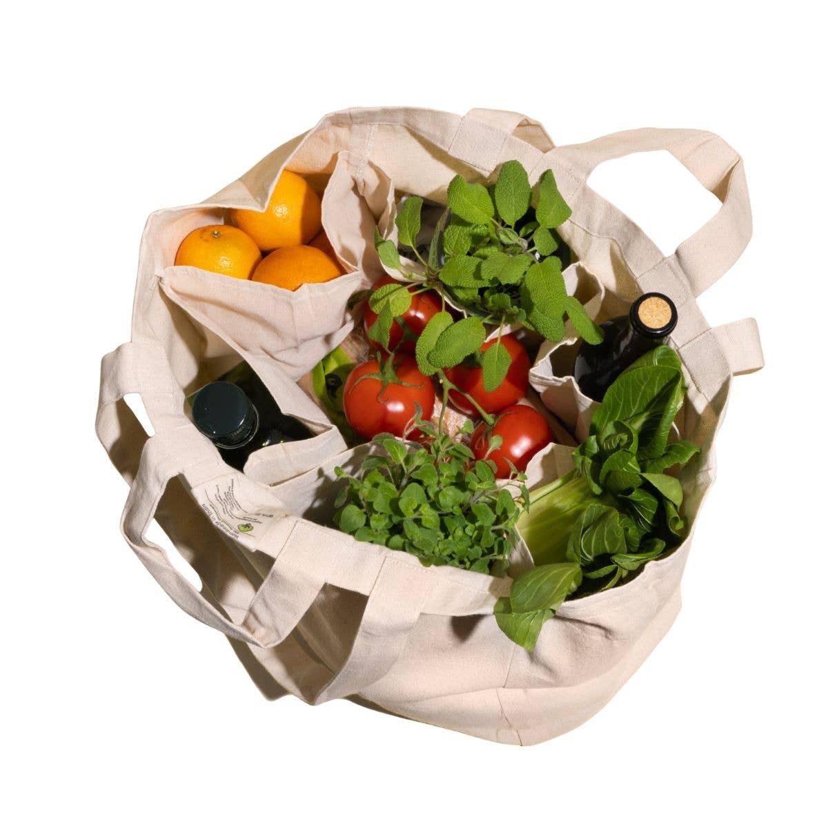 Pure Mitti - Multi-Pocket Cotton Grocery Tote plastic-free - image 3
