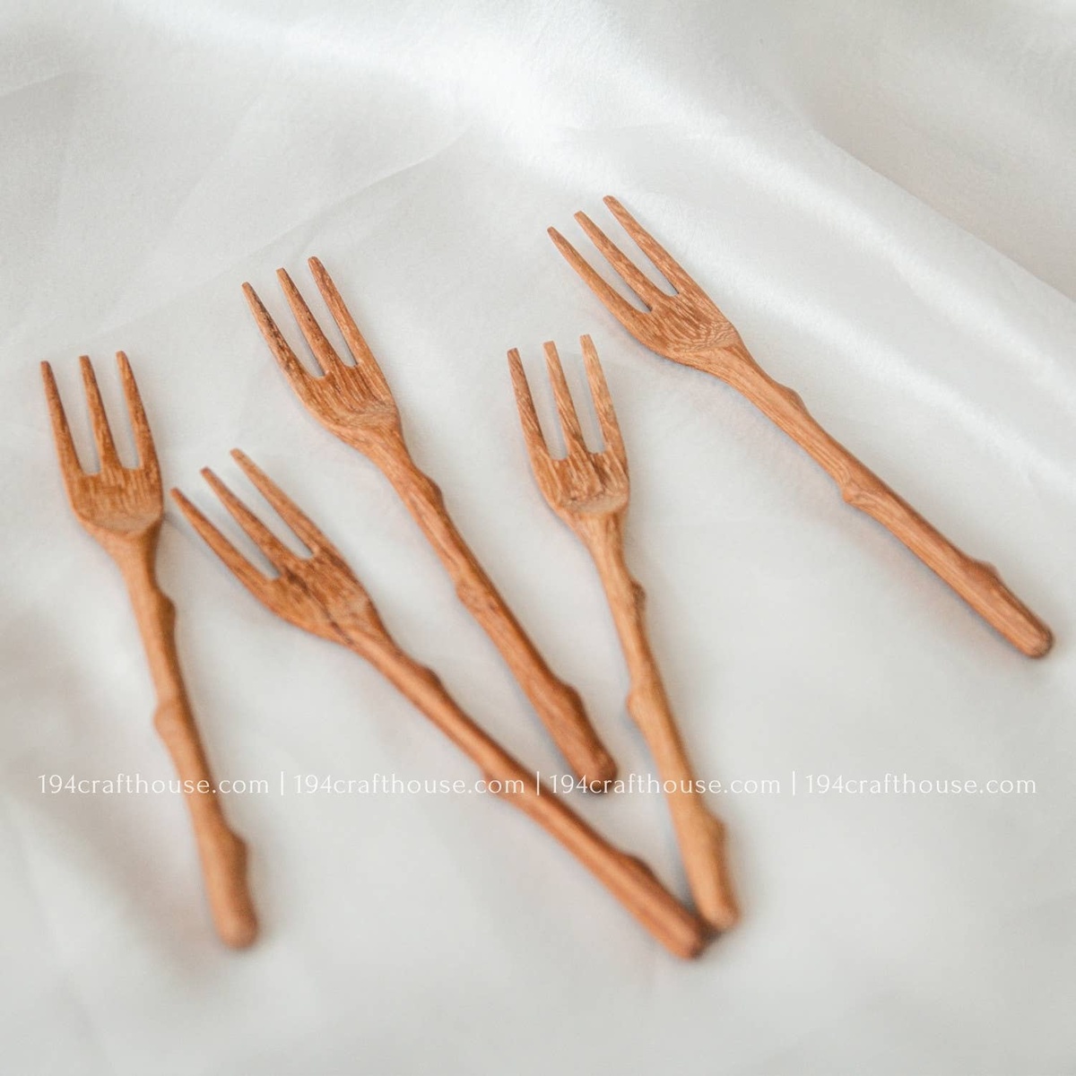 194 Craft House Branch Tree Small Wooden Fork - image 4