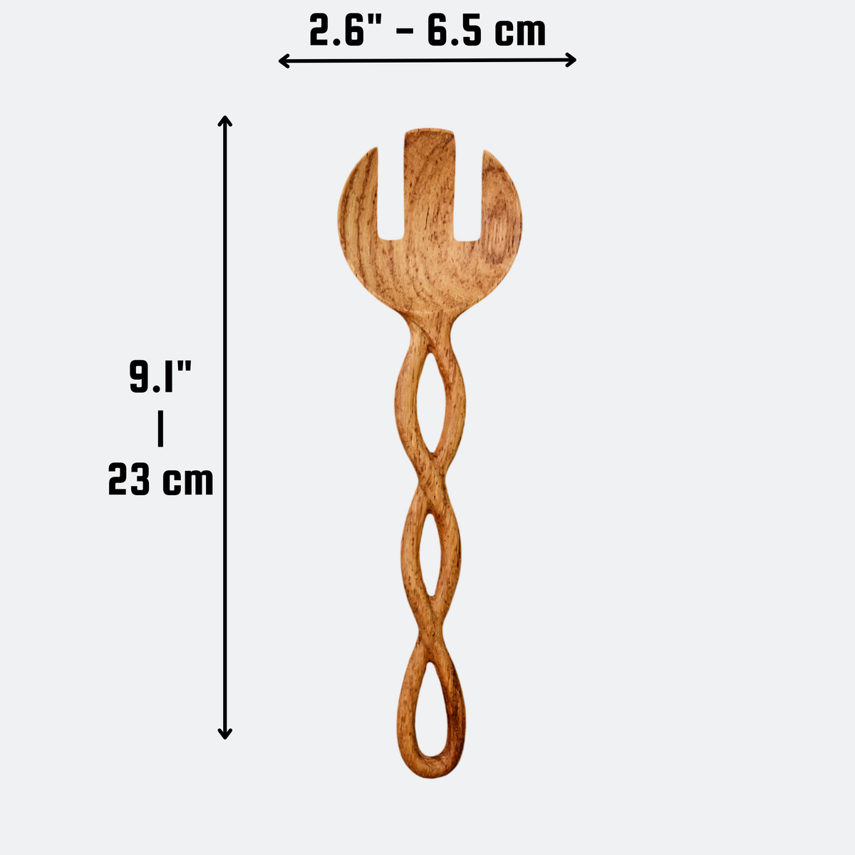 194 Craft House Twisted Handle Wooden Salad Servers - image 3