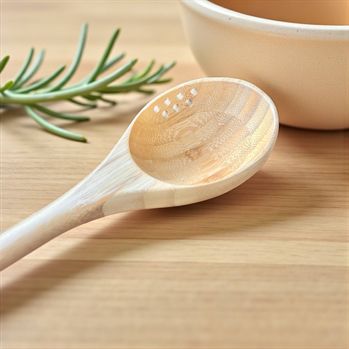 Bamboo Switch - Bamboo Ladle Straining Spoon package-free
