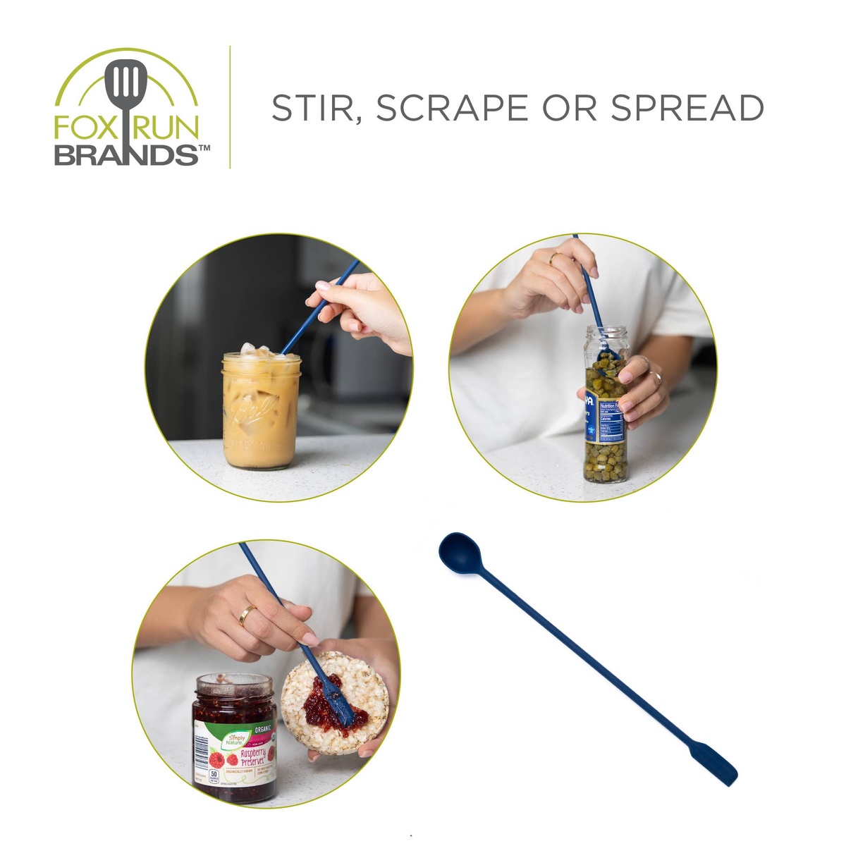 Fox Run Brands - Silicone Jar Scraper, Dual Sided - image 7