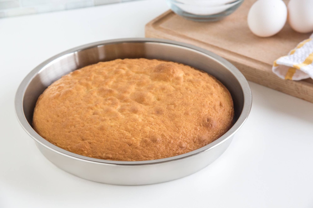 Fox Run Brands – Stainless Steel Round Cake Pan, 9.75″ x 9.75″ 4865 Fox Run Brands - Stainless Steel Round Cake Pan, 9.75" x 9.75" lightweight but durable - image 2