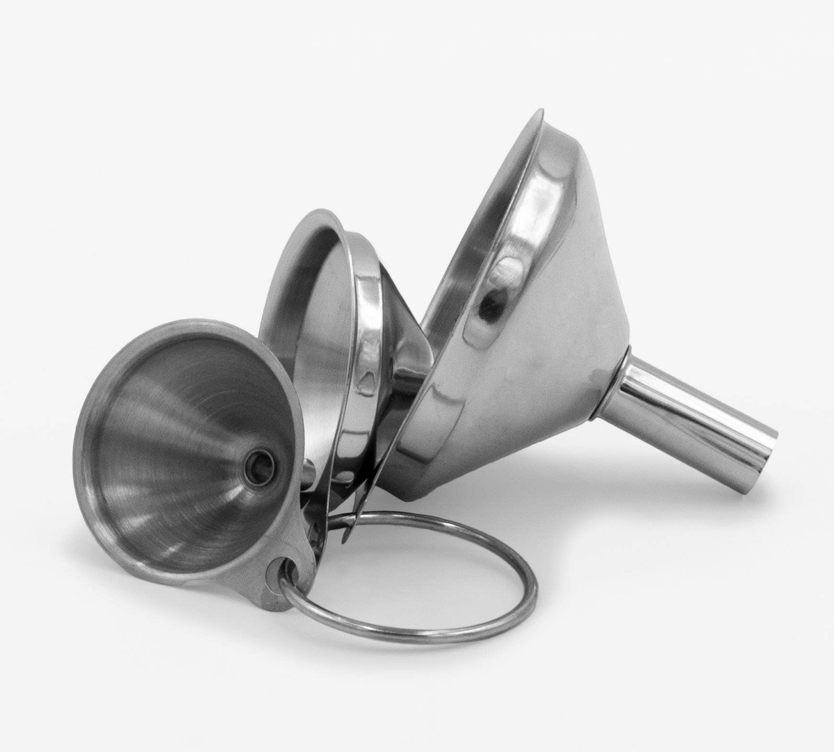 Kitchen Basics - Small Stainless 3-Piece Funnel Set