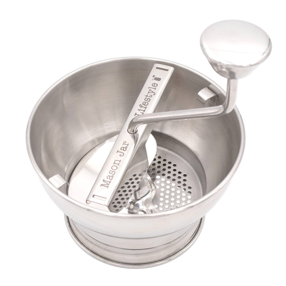 Mason Jar Lifestyle - Food Mill for Wide Mouth Mason Jars food grade stainless steel - image 3
