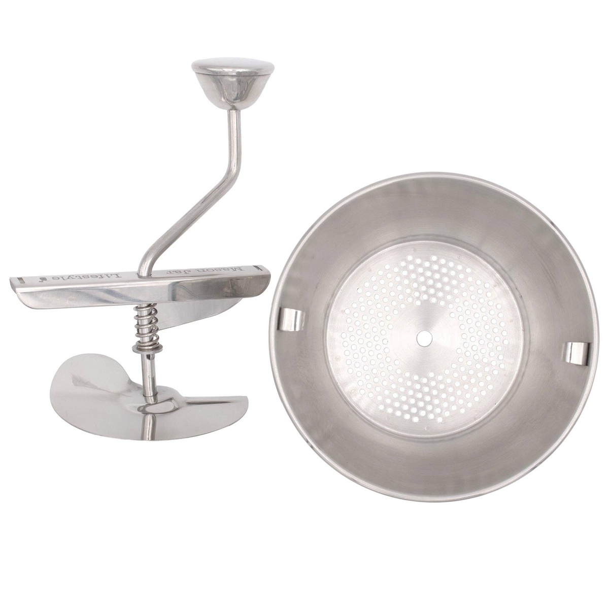Mason Jar Lifestyle - Food Mill for Wide Mouth Mason Jars food grade stainless steel - image 4