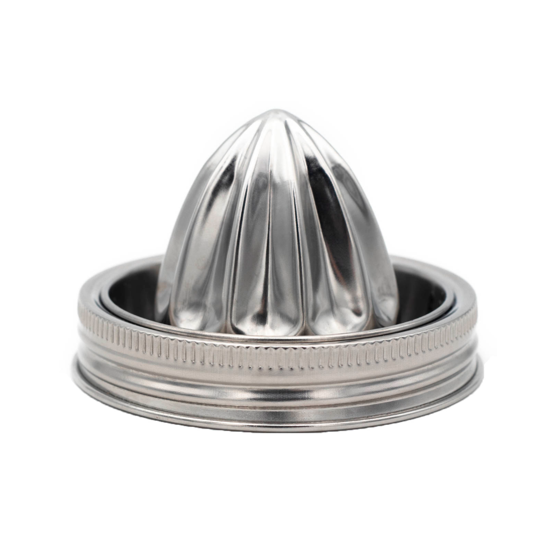 Mason Jar Lifestyle - Stainless Steel Citrus Juicer Lid, Wide Mouth reusable