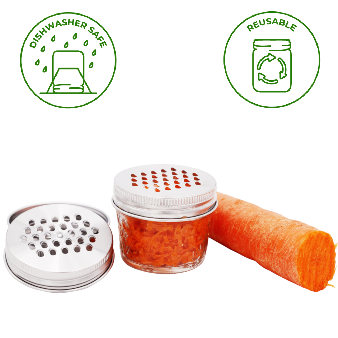 Mason Jar Lifestyle - Stainless Steel Grater / Shredder Top - image 2