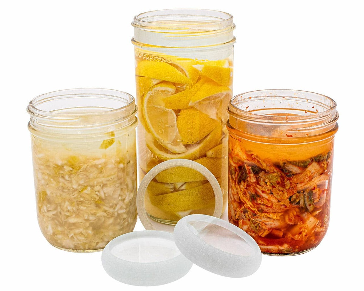 Mason Jar Lifestyle - Tempered Glass Fermentation Weights for Fermenting in Wide Mouth Mason Jars high-quality tempered soda-lime glass - image 2