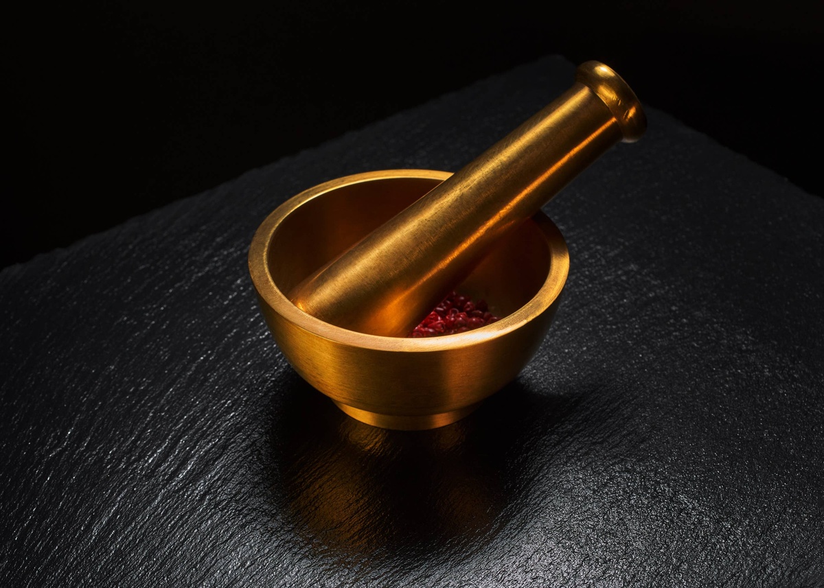 Roots Spice - Brass Mortar and Pestle the finest quality material