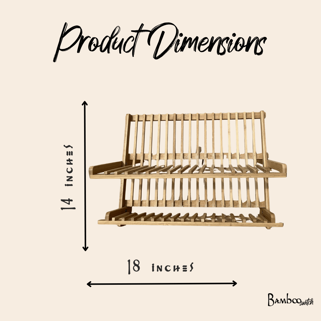 Bamboo Switch - Bamboo Collapsible Drying Rack with Utensil Caddy - image 4