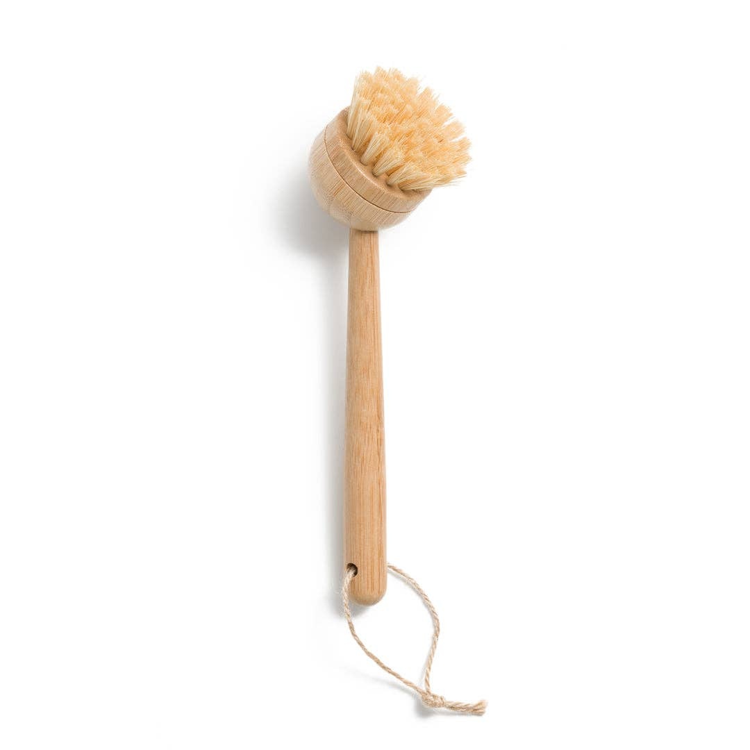 Desesh - Bamboo Replaceable Head Long Handle Dish Brush (Screw-on Style) - image 2