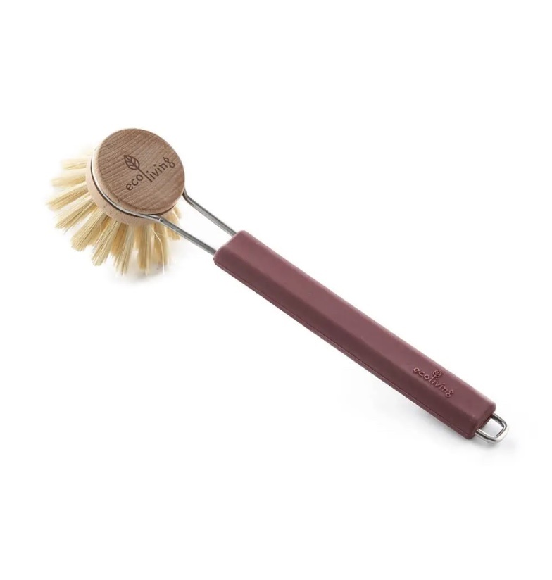 Ecoliving - Metal and Silicone "Refillable" Dish Brush plastic-free