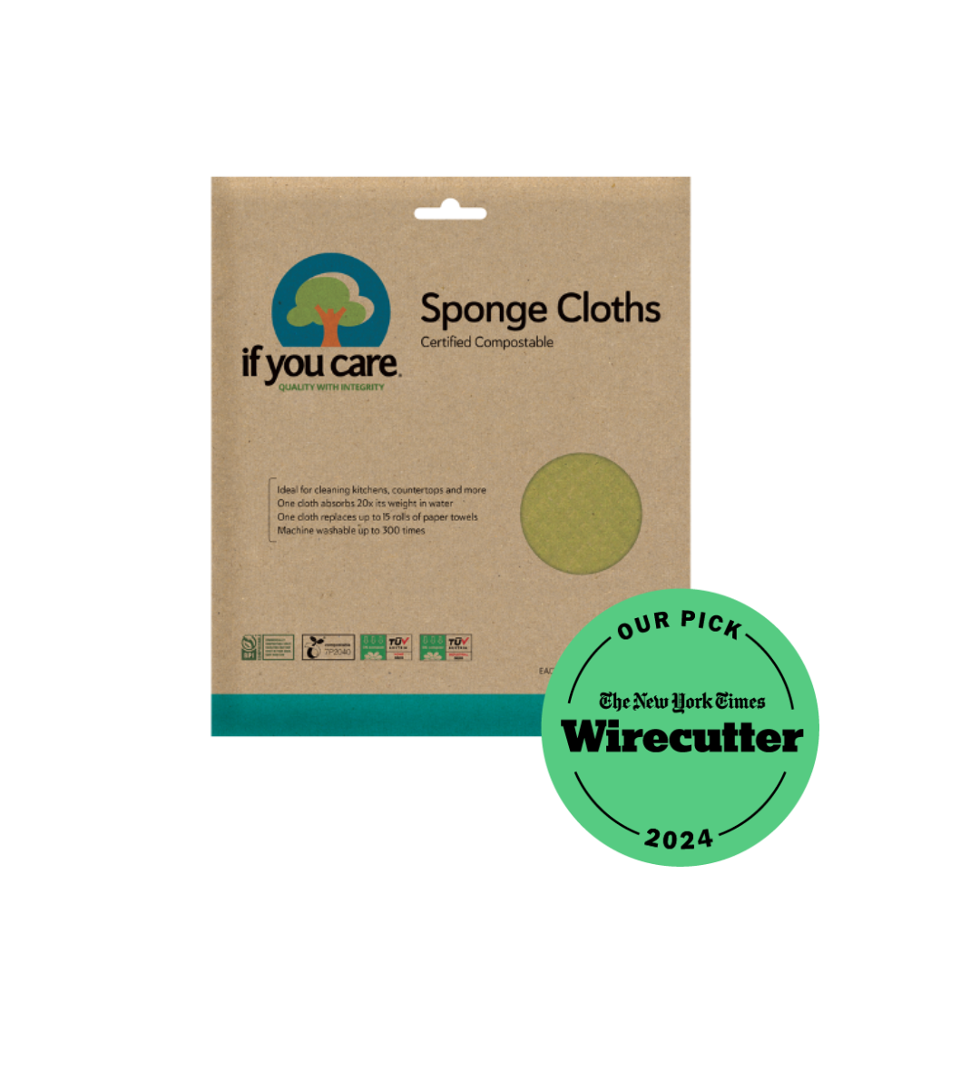 If You Care - 5-Pack Swedish Dishcloths compostable - image 2