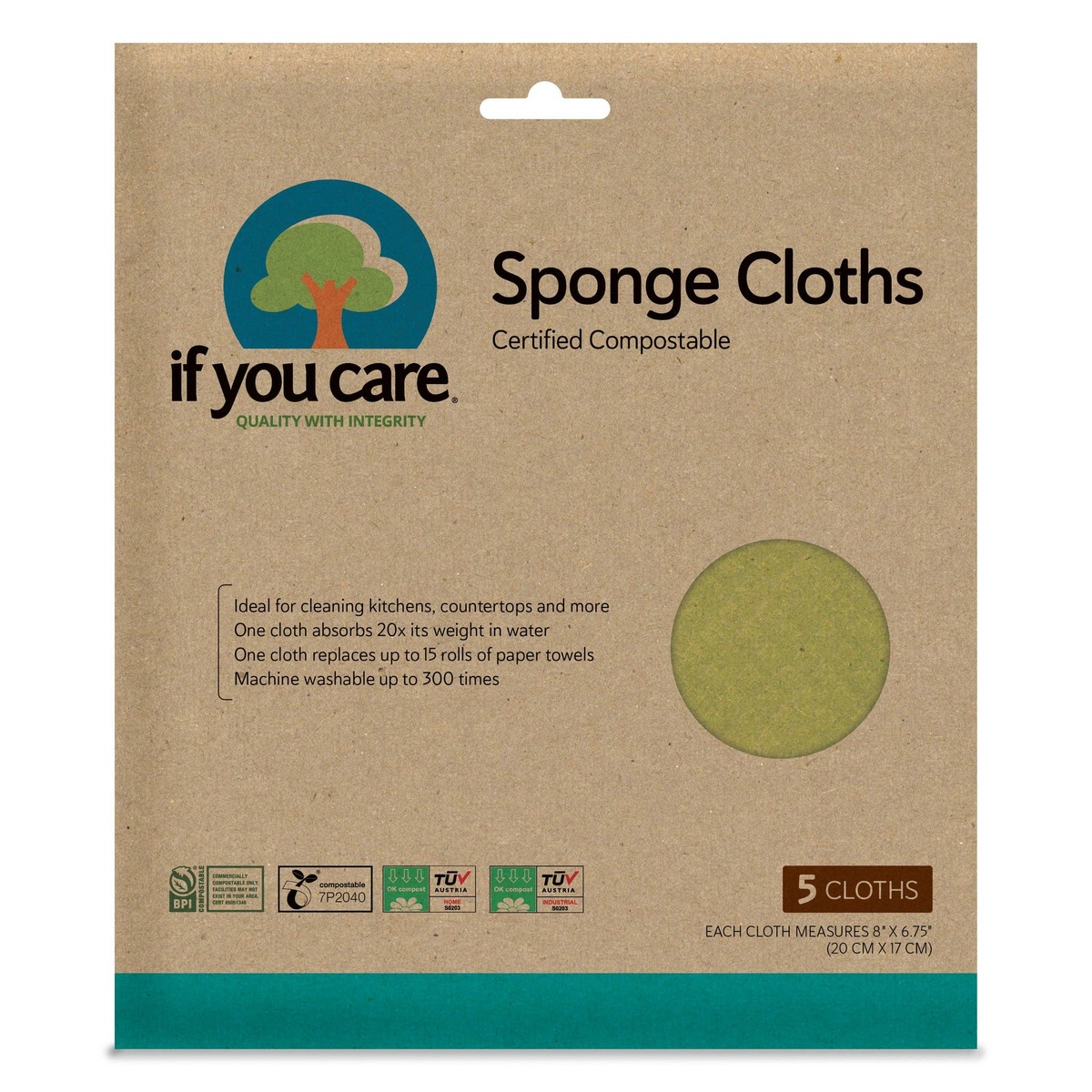 If You Care - 5-Pack Swedish Dishcloths compostable
