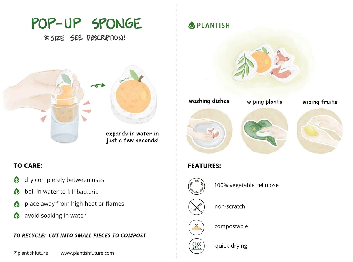 Plantish - Pop Up Sponges plastic-free - image 2