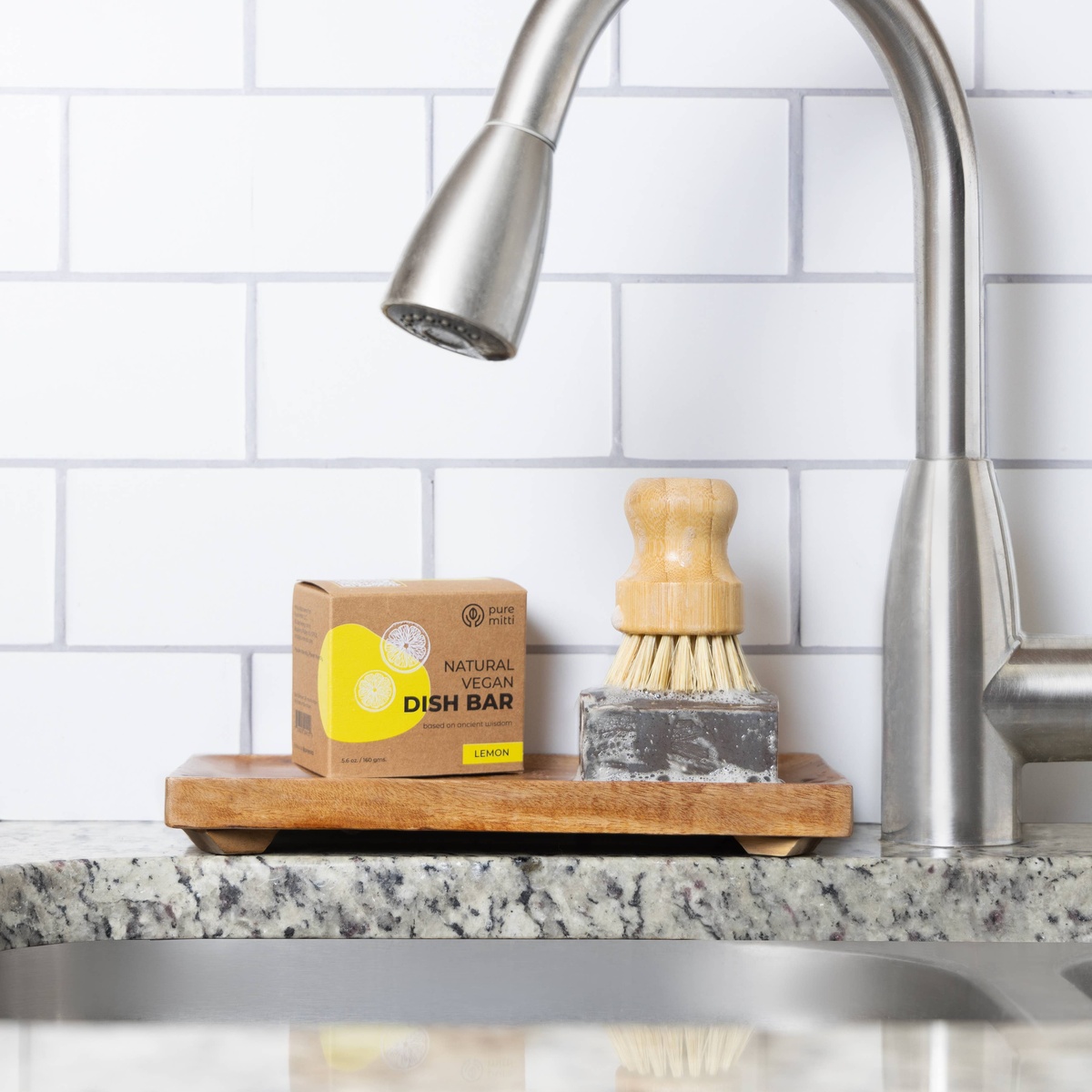 Pure Mitti - Toxin-Free Natural Dish Wash Bars holy basil essential oil
