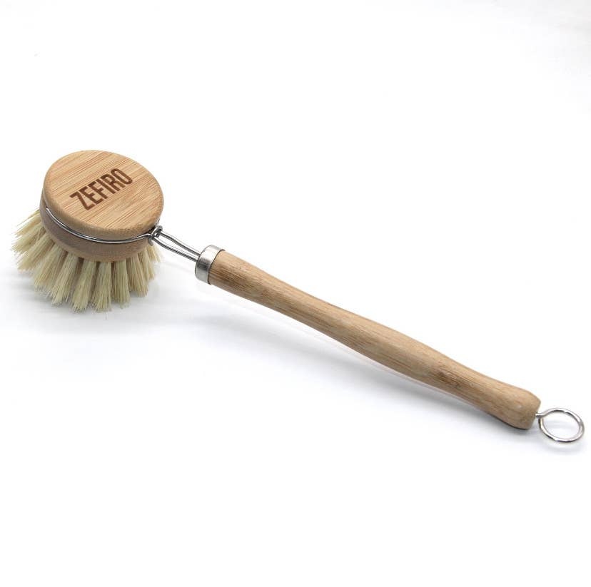 Zefiro – Bamboo Dish Brush with Clip-on Replaceable Heads