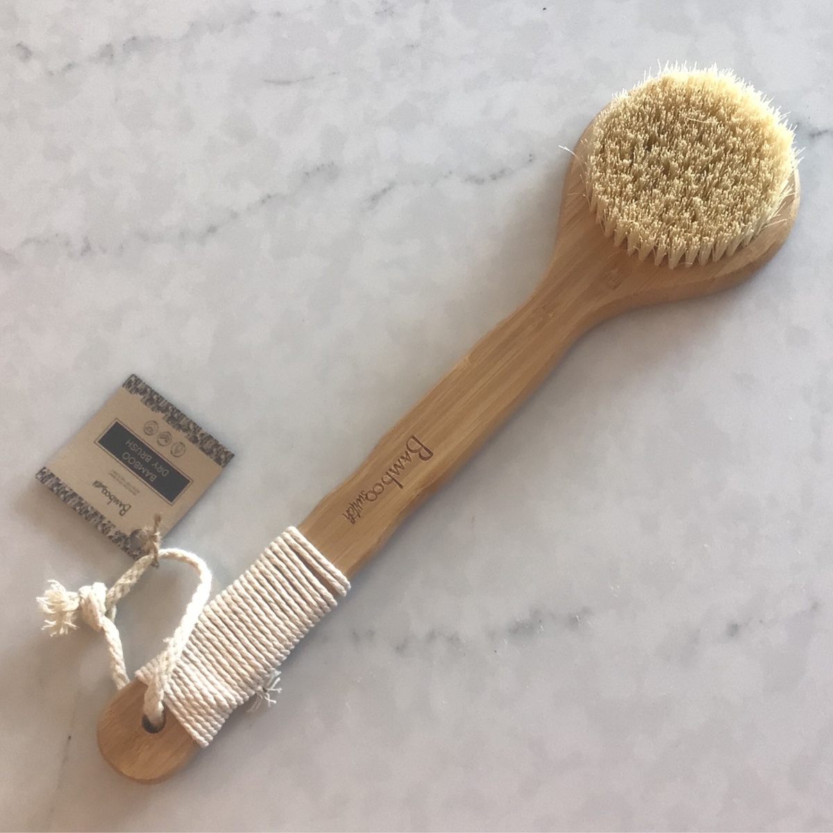 Bamboo Switch - Long Handled Dry Brush compostable