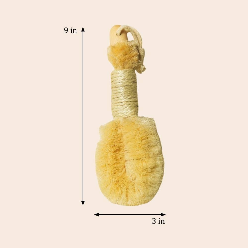 Bamboo Switch - Sisal Dry Brush, Rope Handle firm sisal fiber bristles - image 4