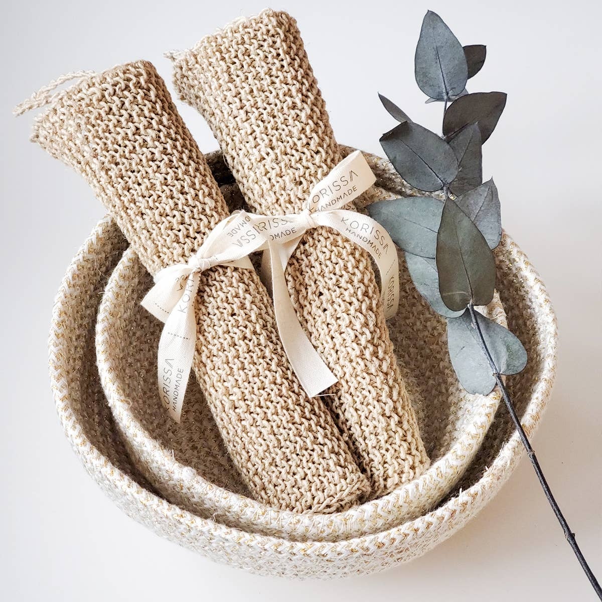 Korissa - Handwoven Natural Hemp Washcloth a love for nature