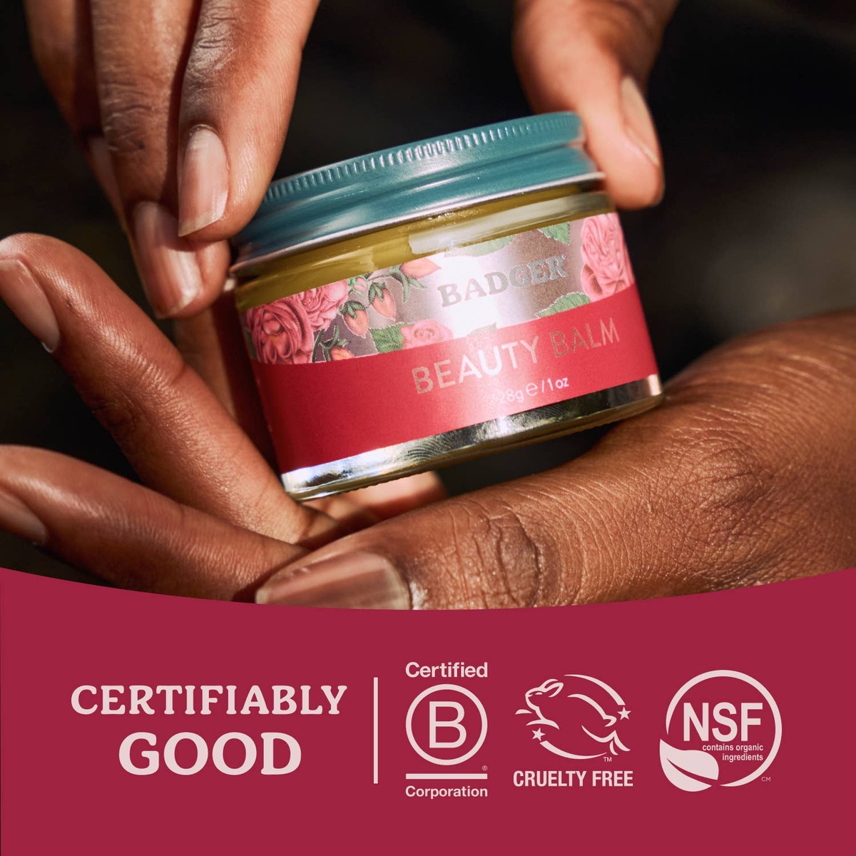 Badger - Rose Beauty Balm, Organic Face Moisturizer organic body care - image 4