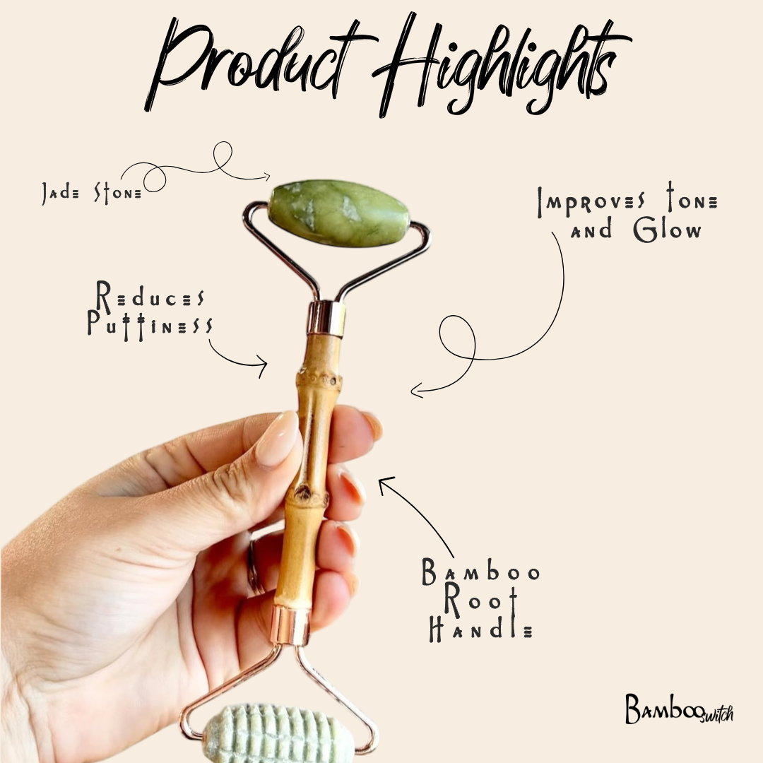 Bamboo Switch - Facial Rollers with Bamboo Handle - image 2