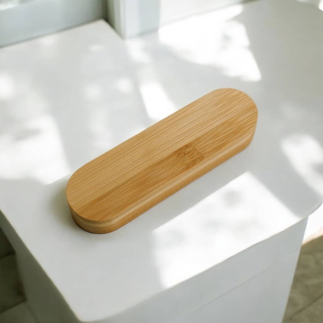 Bamboo Switch - Reusable Silicone Buds (Swabs) with Wood Case a smooth bamboo handle - image 4
