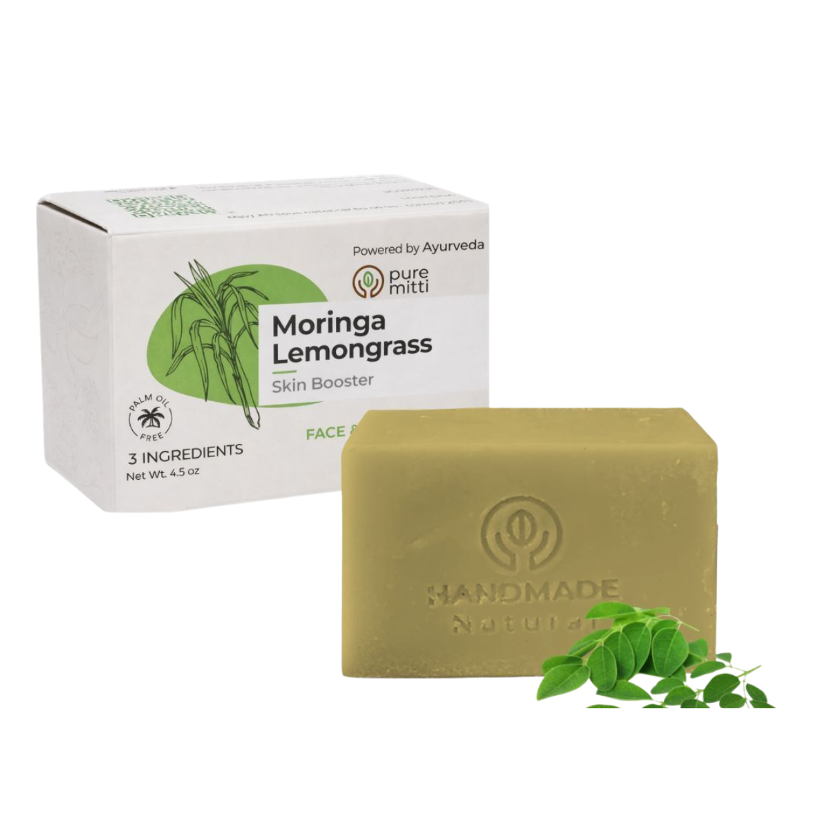 Pure Mitti – Ayurvedic Face and Body Bars Pure Mitti Moringa lemongrass - Ayurvedic Face and Body Bars a simple