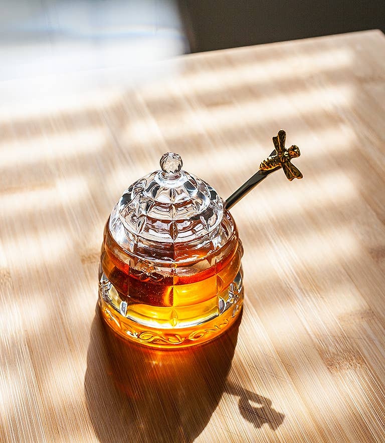 Abbott - Glass Beehive Honey Pot - image 5