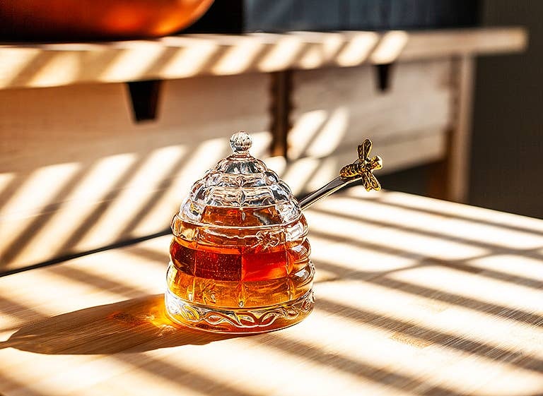 Abbott - Glass Beehive Honey Pot - image 4
