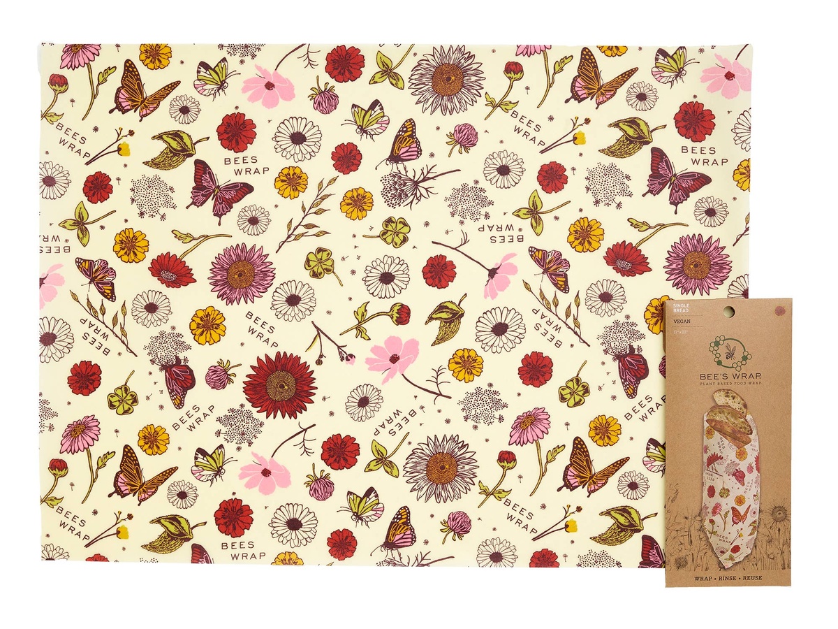 Bee's Wrap - Bee's Wrap - Bread Wrap - Plant Based - Meadow Magic Print familiar all-natural ingredients