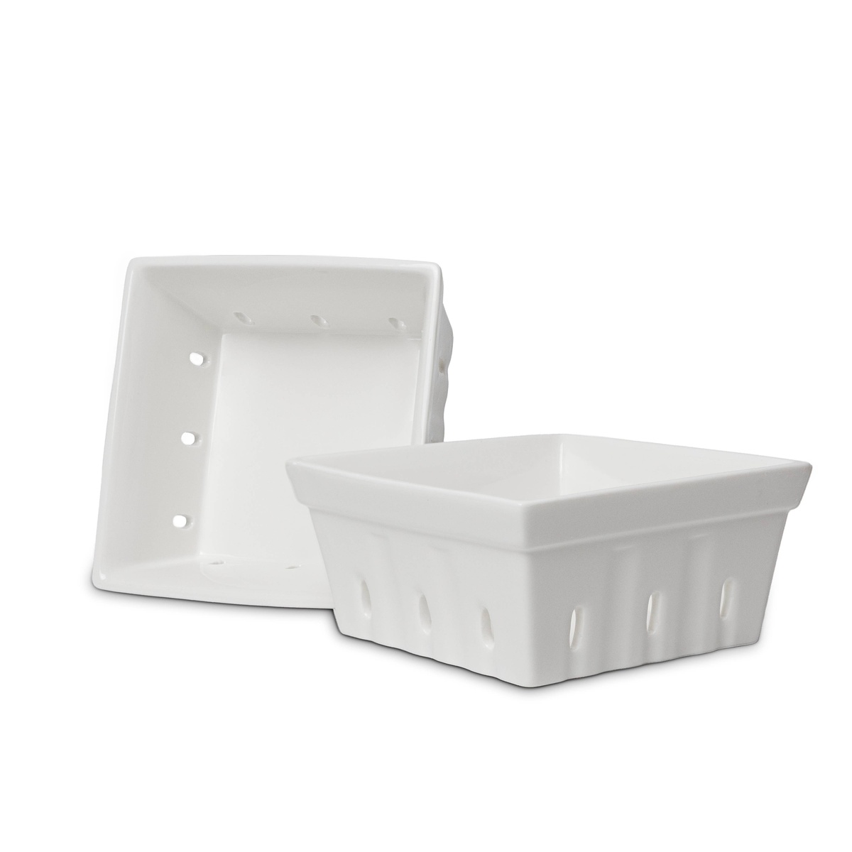 Fox Run Brands - Fox Run White Ceramic Berry Baskets beautiful white glazed ceramic