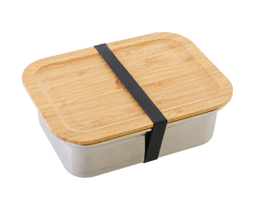 Life without Plastic - Stainless Steel Rectangular Container with Bamboo Lid food grade stainless steel