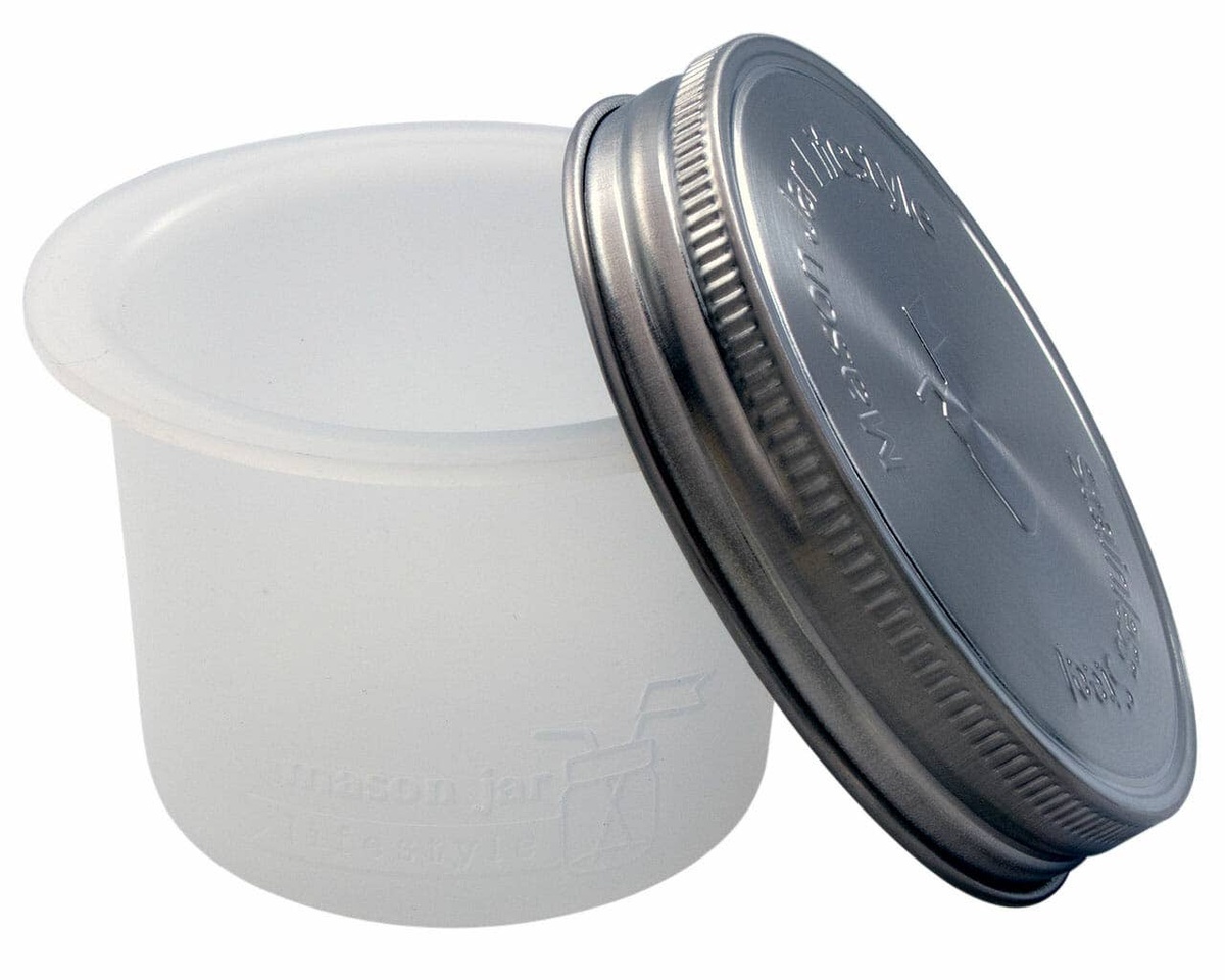 Mason Jar Lifestyle - Mason Jar Divider Cup for Salads, Dips, and Snacks bpa-free - image 2