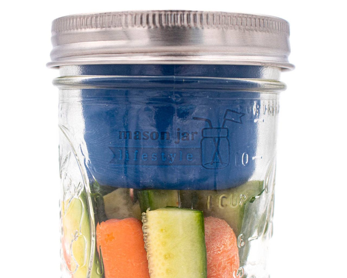 Mason Jar Lifestyle - Mason Jar Divider Cup for Salads, Dips, and Snacks bpa-free - image 3